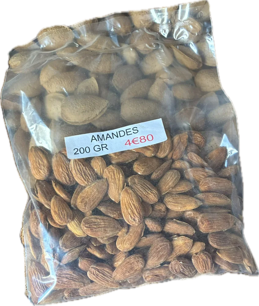 Amandes du verger, en coque ou décortiquées