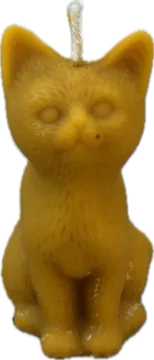 Bougie chat en cire d'abeille