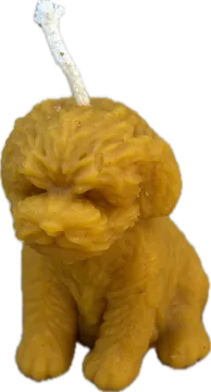 Bougie chien en cire d'abeille