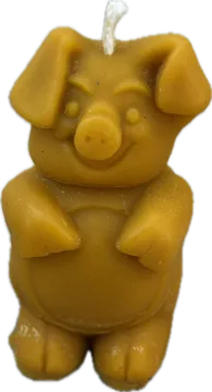 Bougie cochon en cire d'abeille