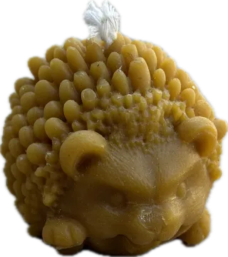 Bougie hérisson en cire d'abeille