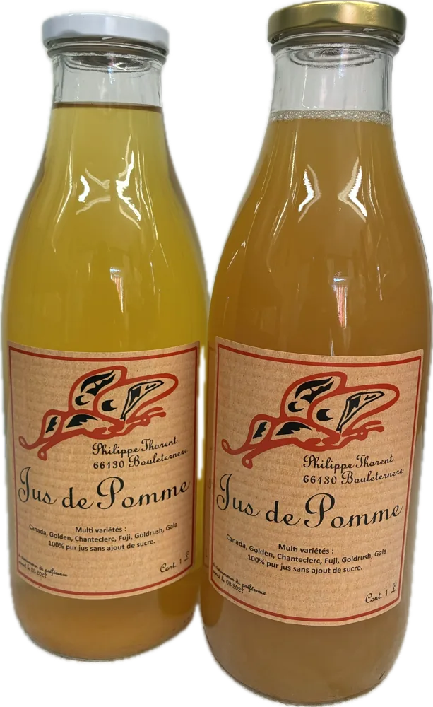 Jus de pomme de la ferme, clair ou foncé